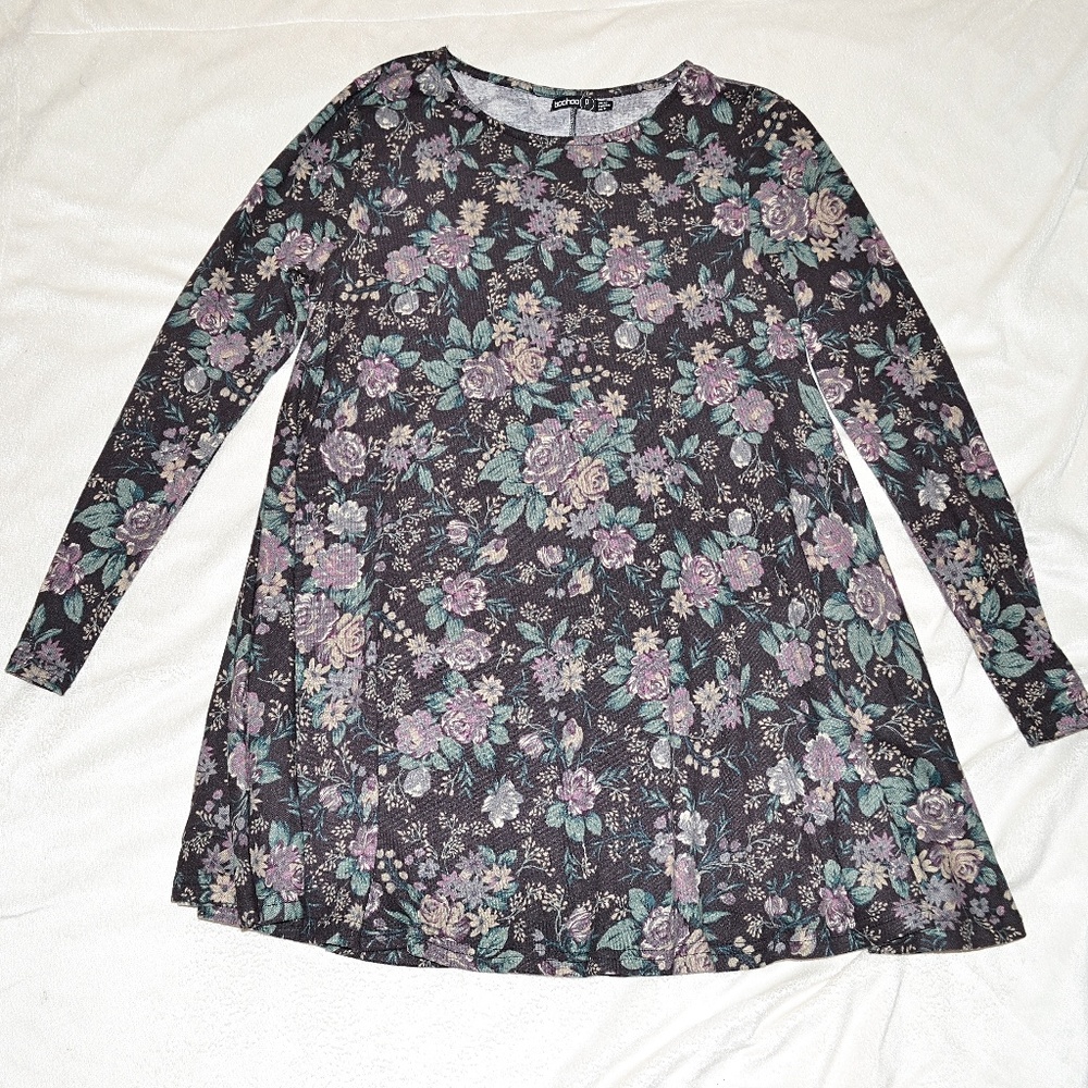 Boohoo floral swing dress